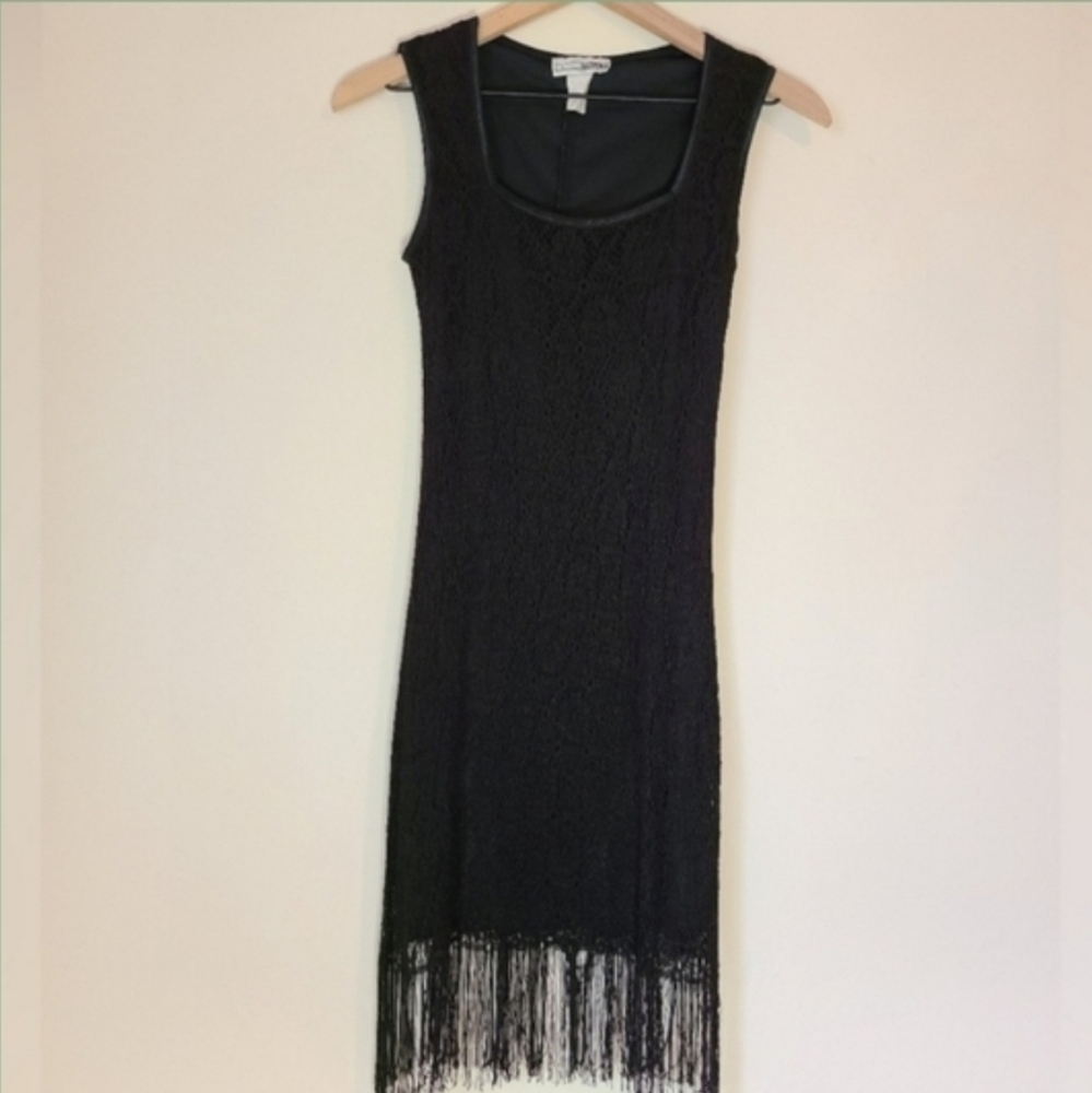 Vintage Double Fault flapper style fringe mini dress - Picture 1 of 8